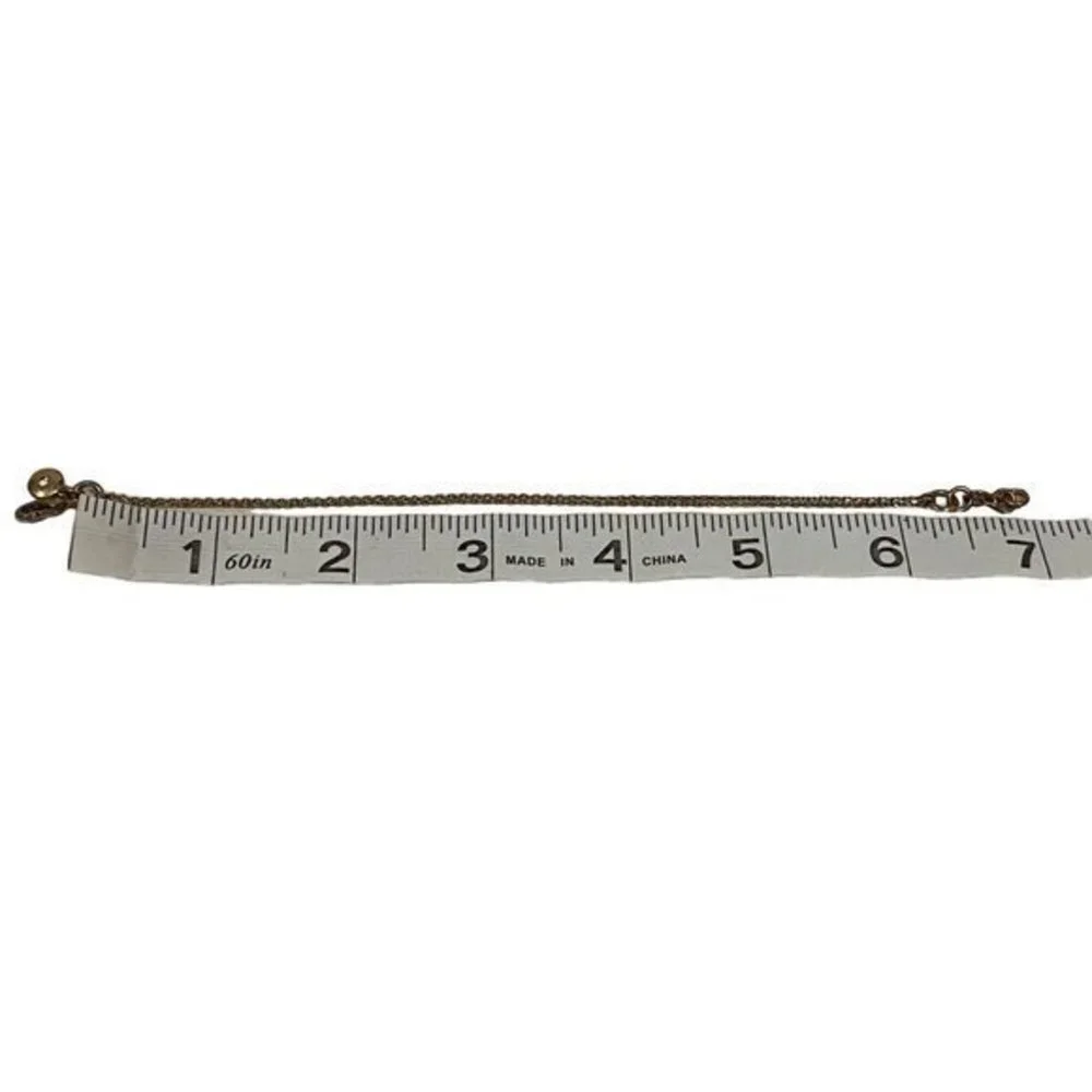 J.‎ Crew Double Strand Fine Chain Antique Gold Tone Bracelet